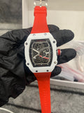 RM 67 Slim Edition Red Straps Limited Editon - White Dial